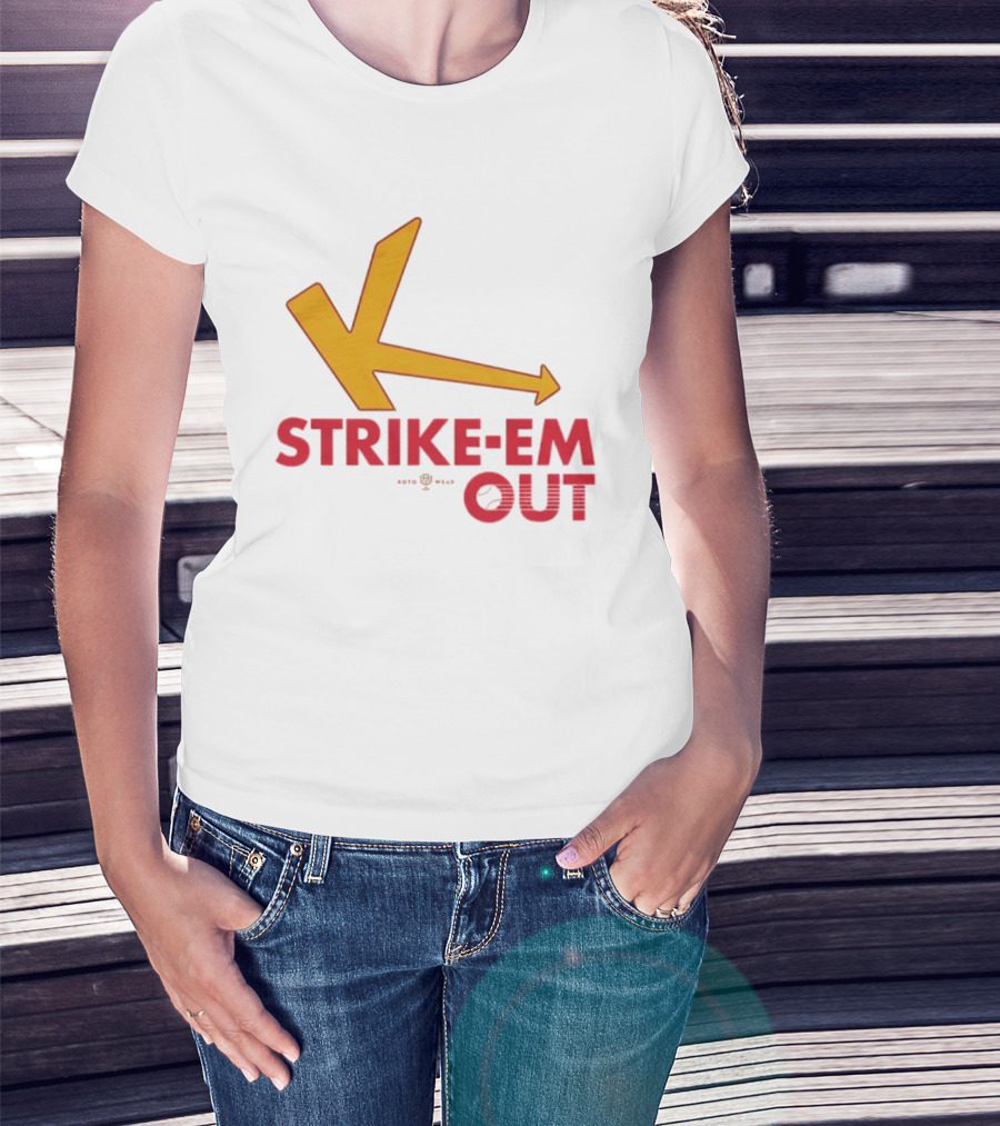 Strike Em Out Arrow CJ Beatt Baseball T-Shirt