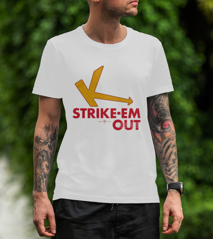 Strike Em Out Arrow CJ Beatt Baseball T-Shirt