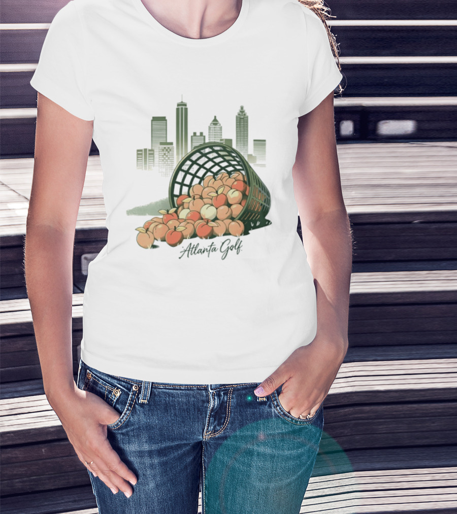 Bucket Of Peaches Golf City Skyline T-Shirt