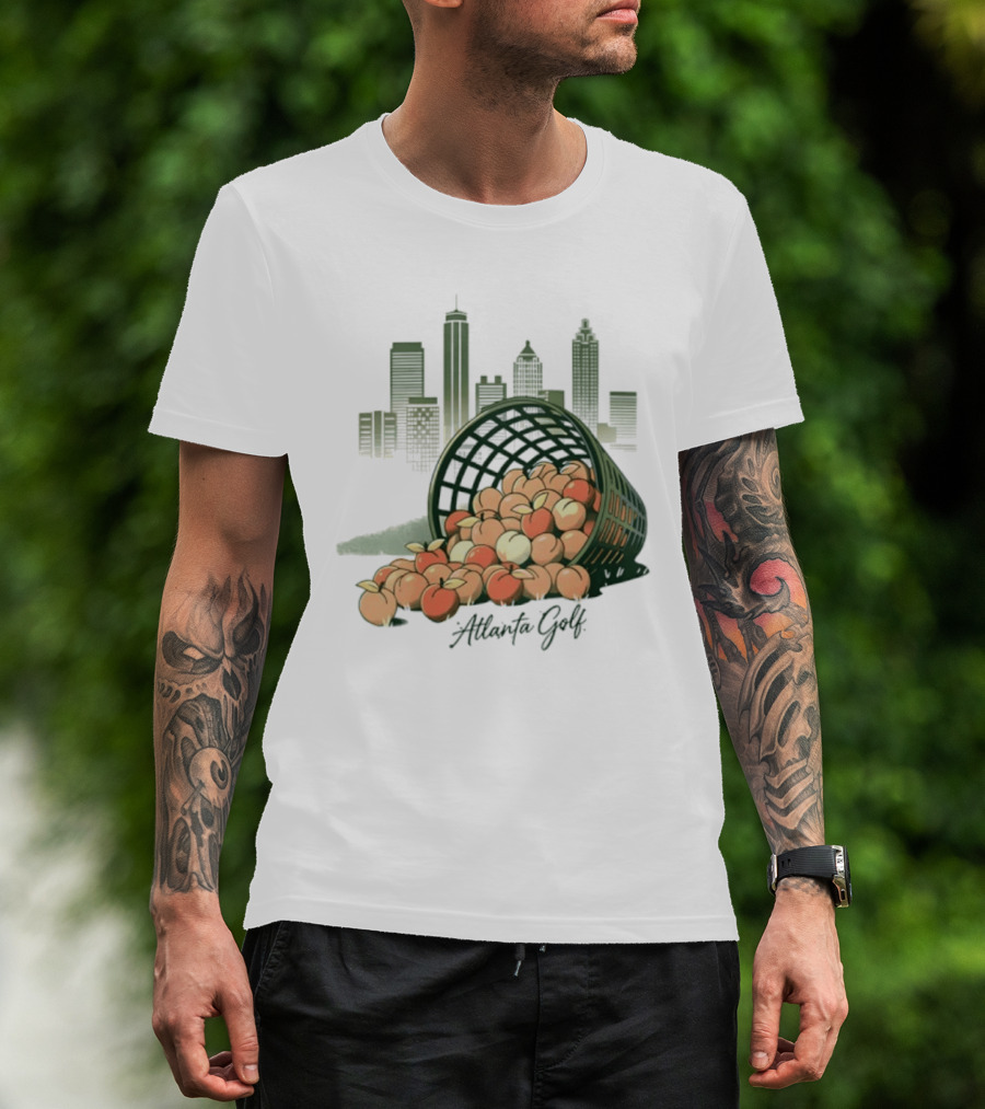 Bucket Of Peaches Golf City Skyline T-Shirt