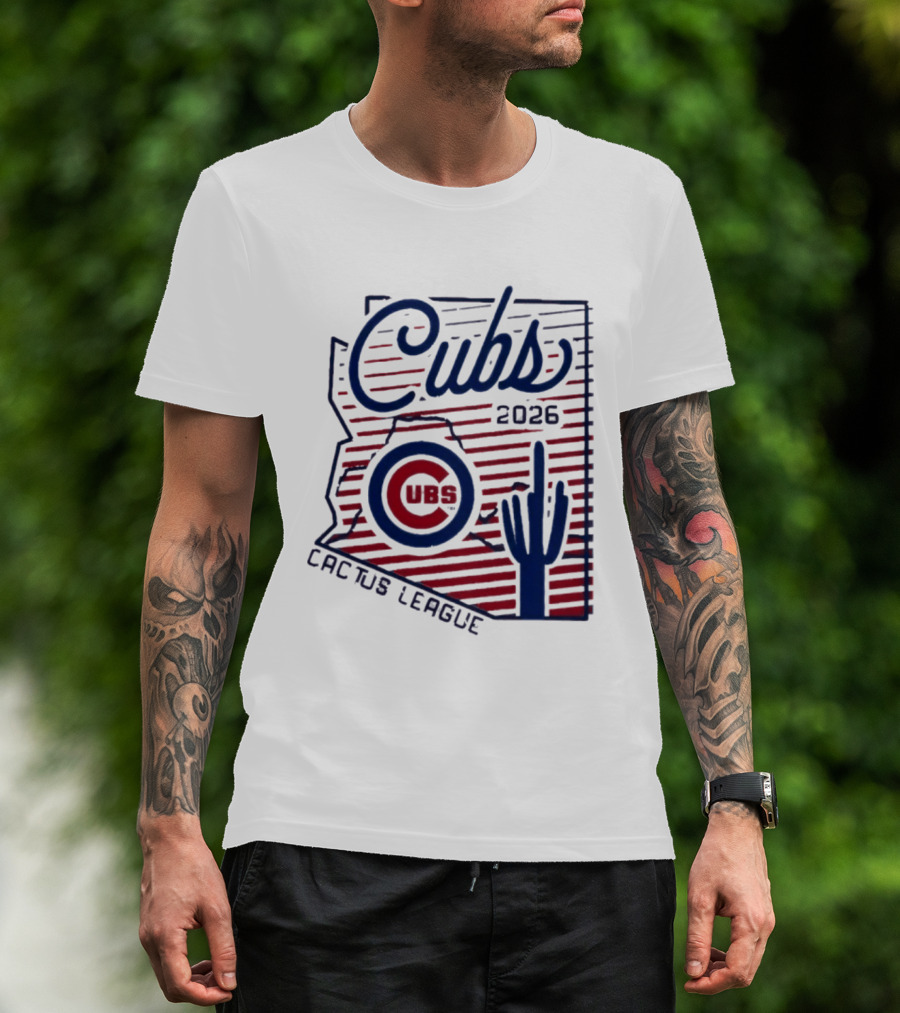 Chicago Cubs 2026 Cactus League Arizona Baseball Cactus T-Shirt