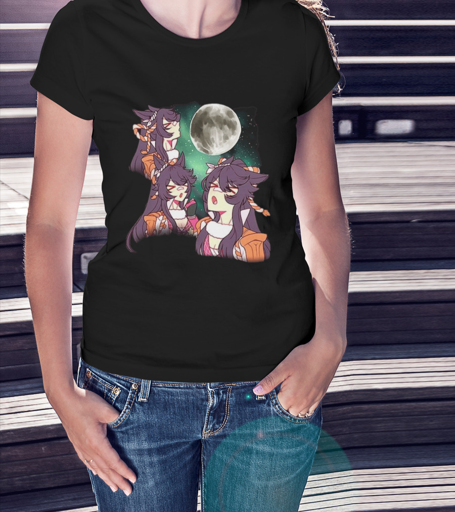 Agnes Tachyon Anime Character Three Wolf Moon Meme T-Shirt