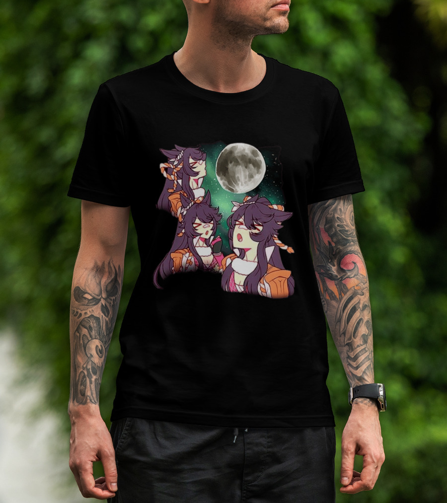 Agnes Tachyon Anime Character Three Wolf Moon Meme T-Shirt