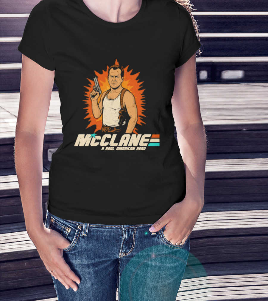 John McClane Die Hard A Real American Hero Explosive T-Shirt