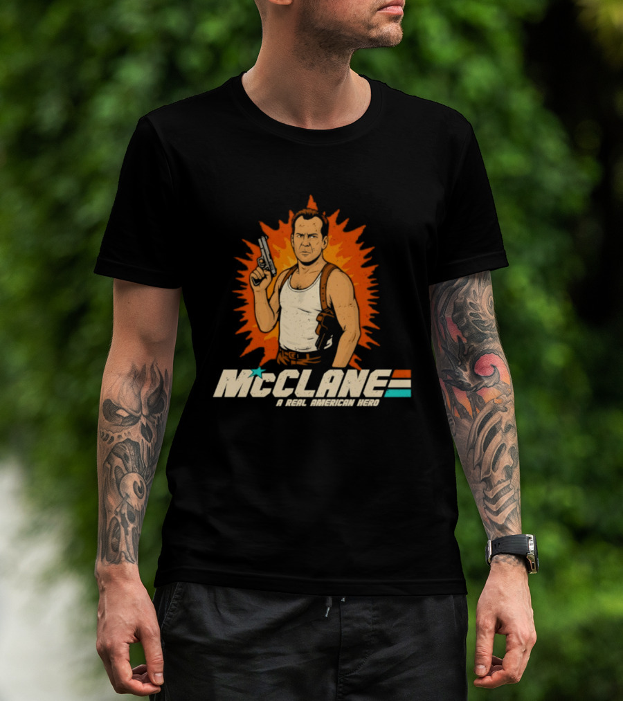John McClane Die Hard A Real American Hero Explosive T-Shirt