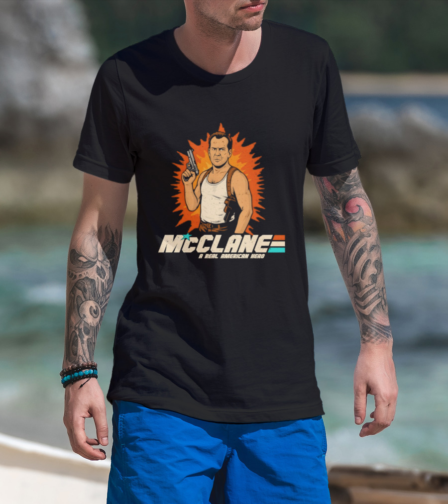 John McClane Die Hard A Real American Hero Explosive T-Shirt