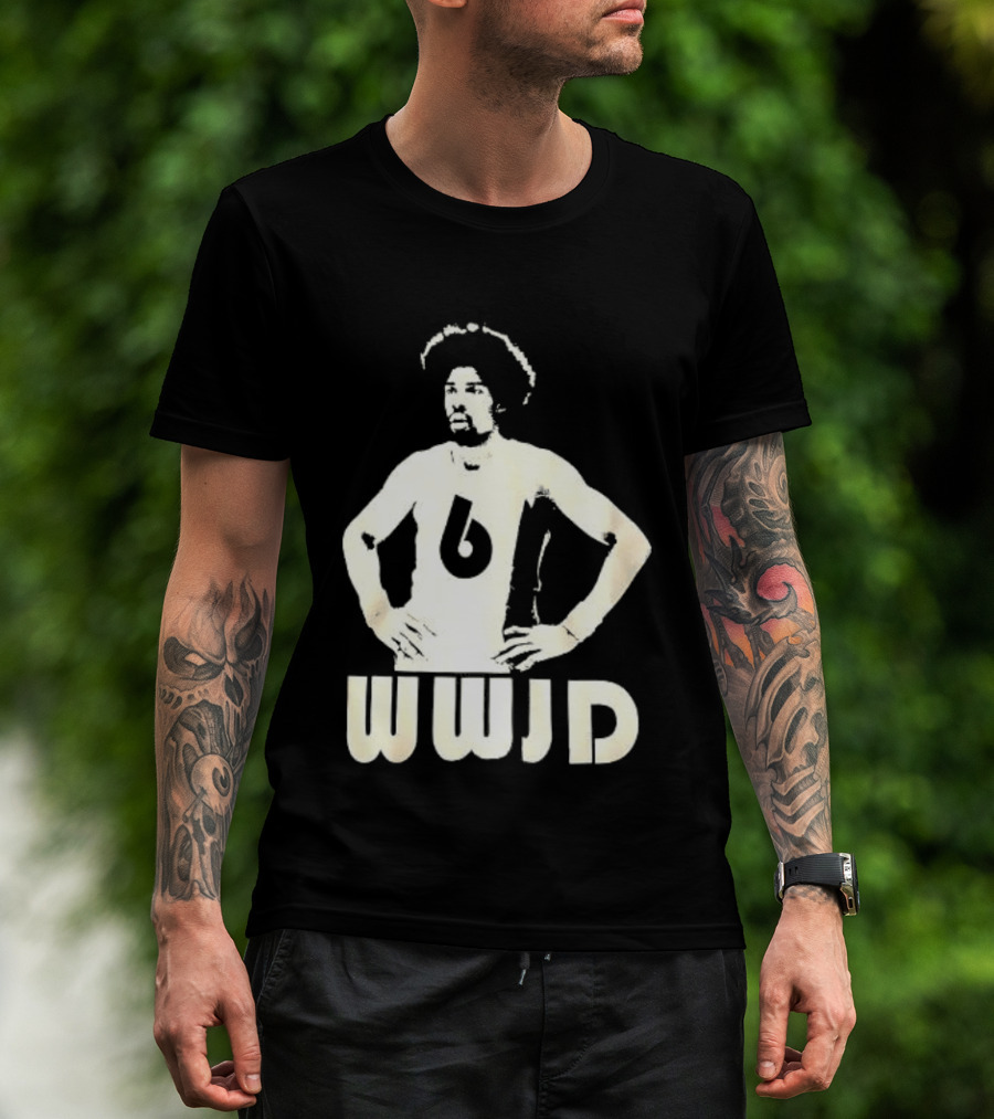 Julius Erving Number 6 WWJD What Would Julius Do T-Shirt