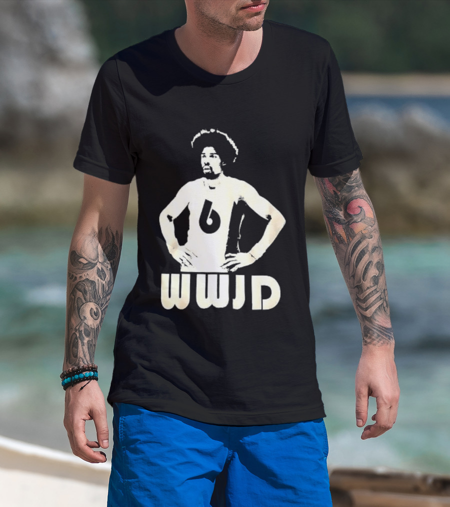 Julius Erving Number 6 WWJD What Would Julius Do T-Shirt