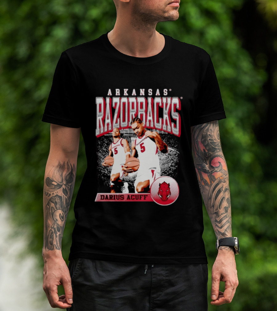Arkansas Razorbacks Basketball Darius Acuff 5 T-Shirt
