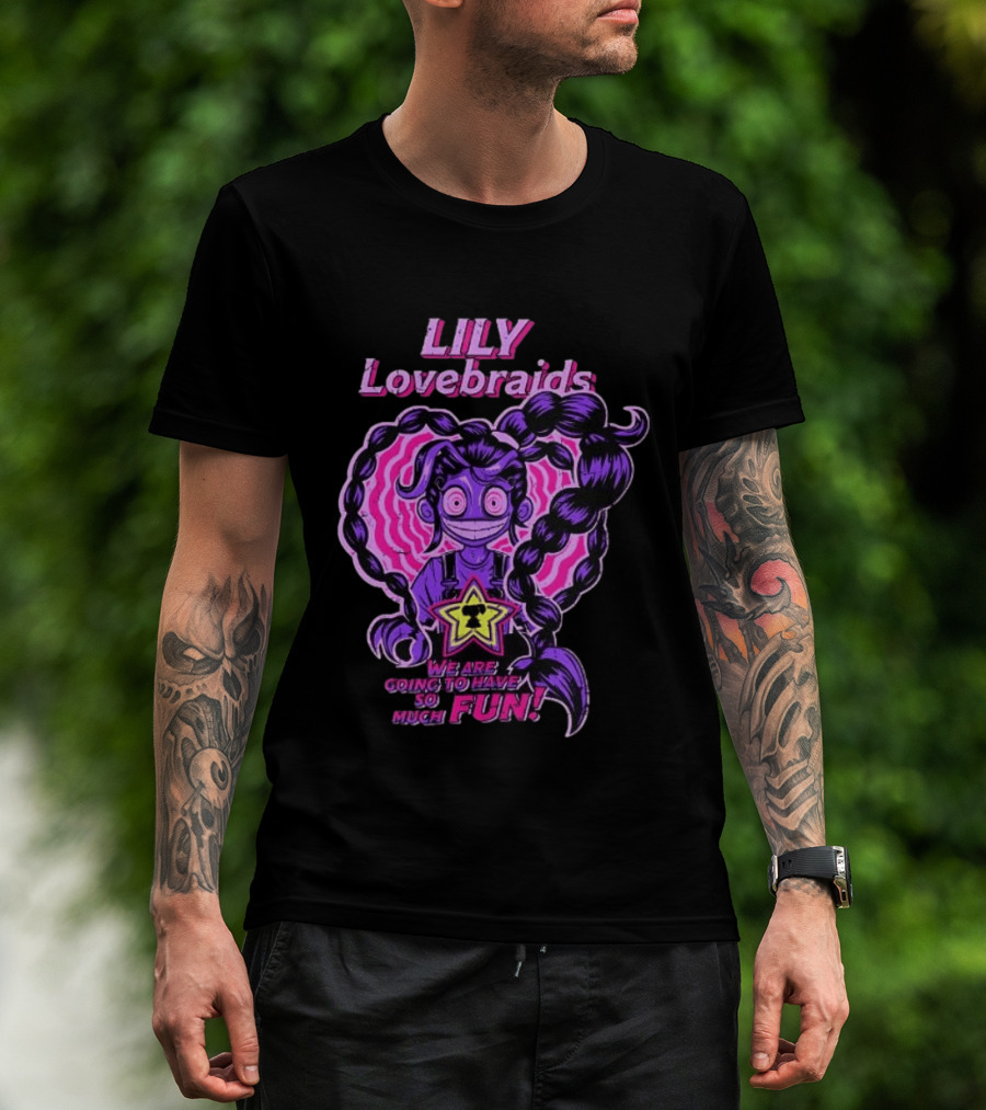 Lily Lovebraids We Are Going To Have So Much Fun Star Pink Braids T-Shirt