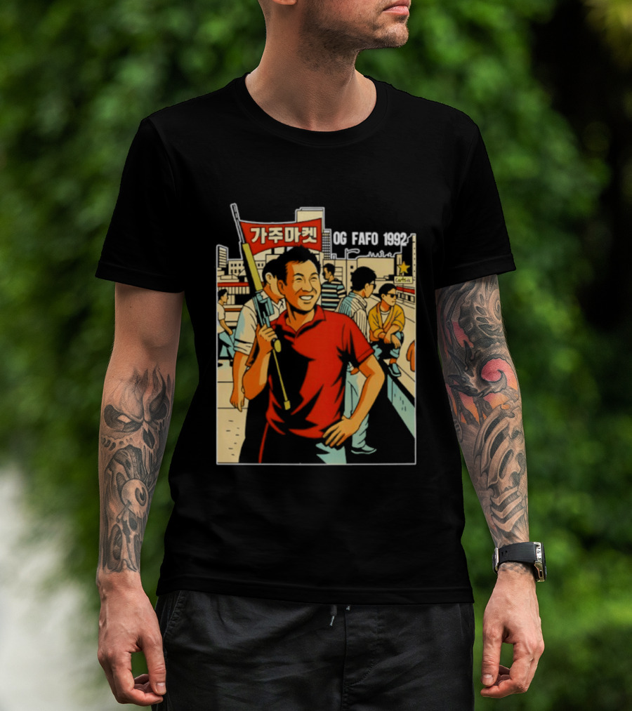 Gaju Market California OG FAFO 1992 Retro Vibe Scene T-Shirt