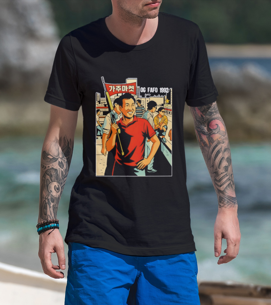Gaju Market California OG FAFO 1992 Retro Vibe Scene T-Shirt