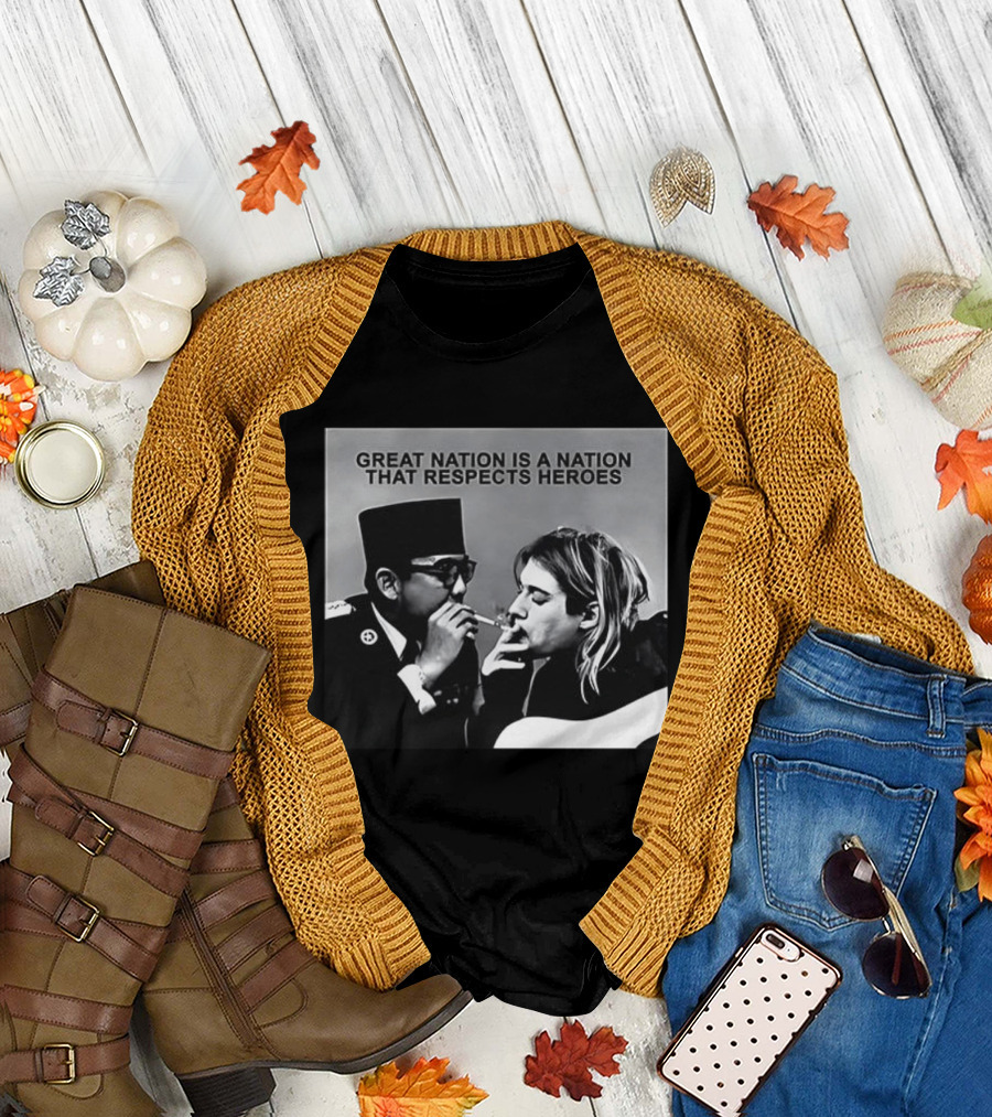 Great Nation Respects Heroes Iconic Figure Meeting T-Shirt