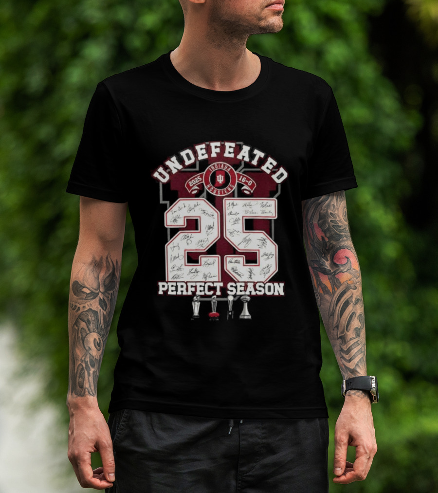 Indiana Hoosiers Undefeated 2025 Perfect Season 16 0 T-Shirt