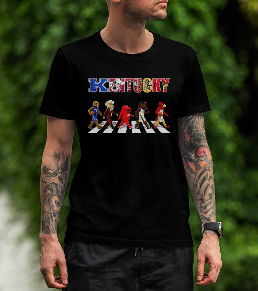 KENTUCKY Basketball Big Red Wildcat Cardinal Mascots Abbey Road T-Shirt