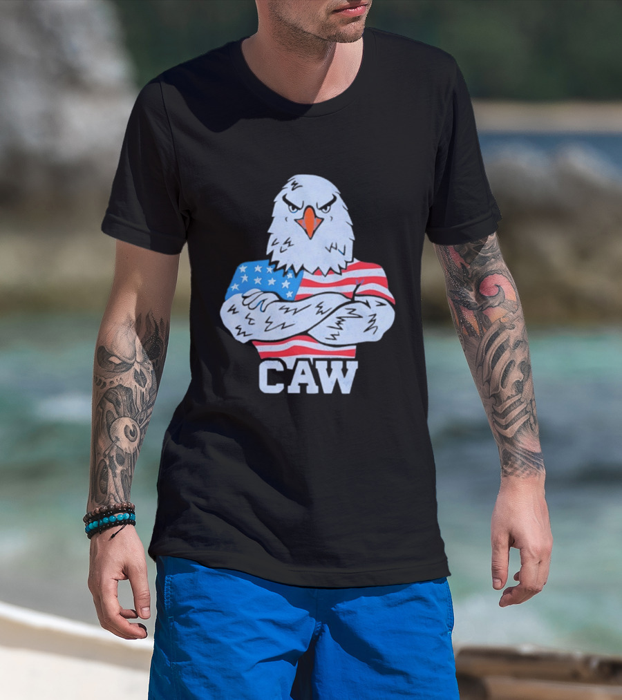 Eagle Caw American Flag Stars And Stripes T-Shirt