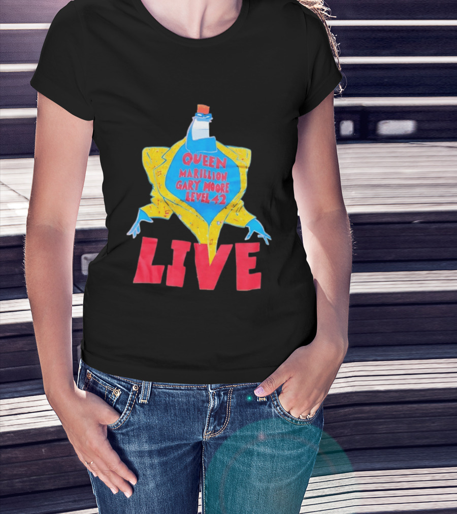 Queen Marillion Gary Moore Level 42 Live T-Shirt