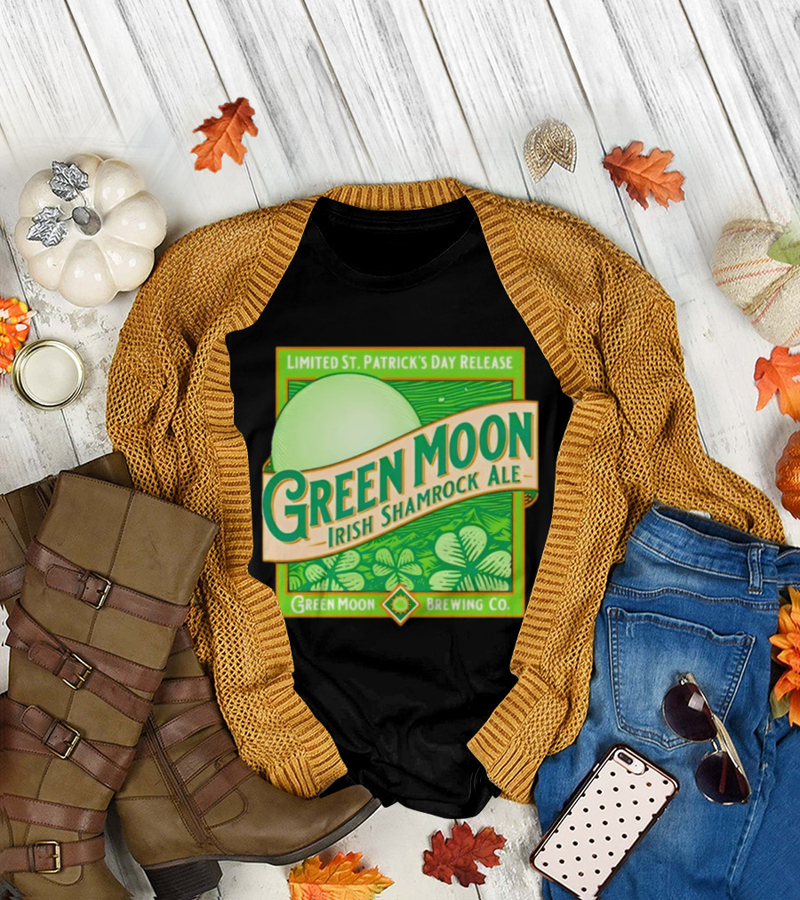 Green Moon Irish Shamrock Ale Limited St. Patrick's Day Release Green Moon Brewing Co T-Shirt
