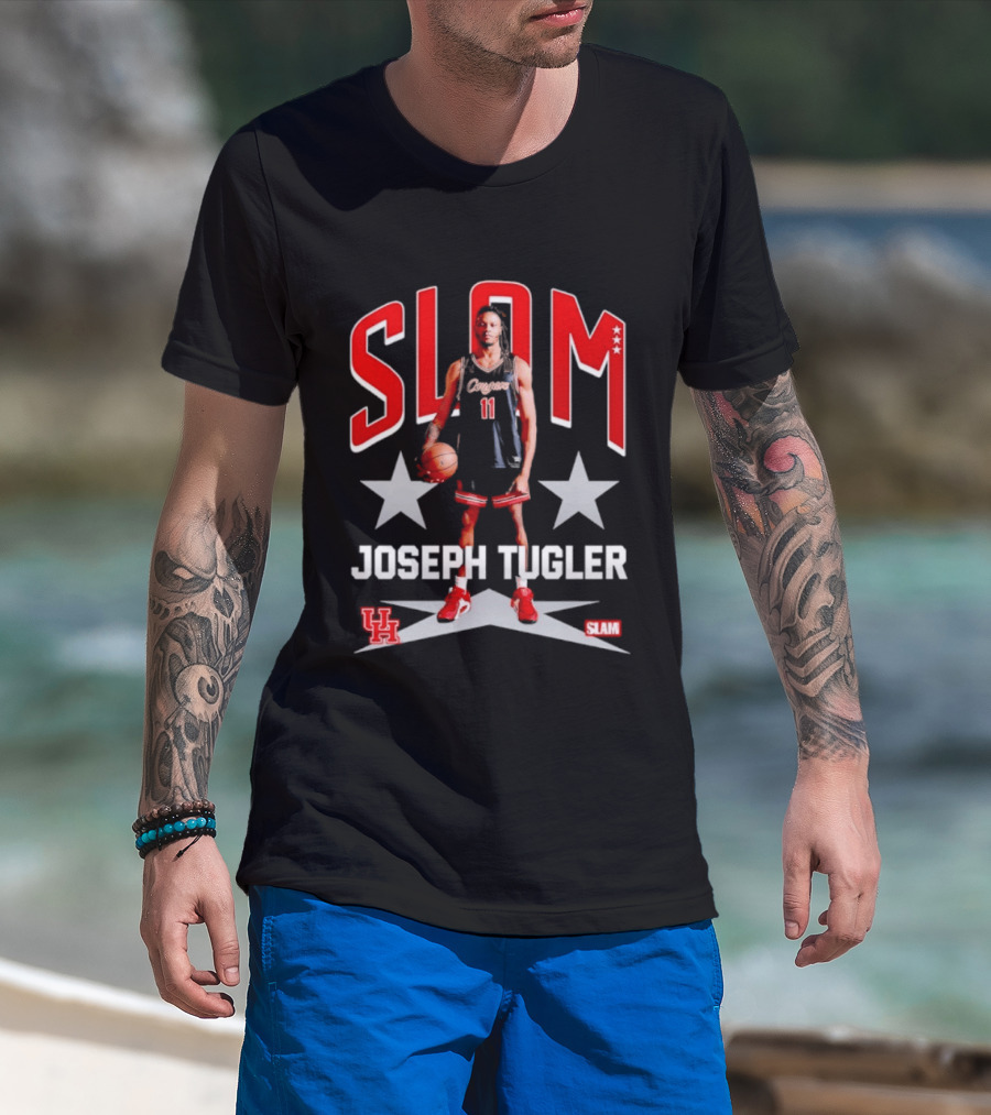 Slam Joseph Tugler Houston Cougars 11 Basketball Stars T-Shirt