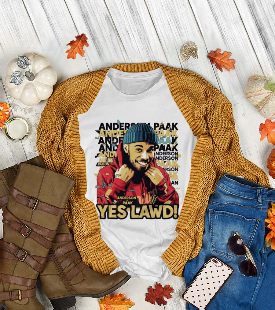 Anderson Paak Yes Lawd Blue Hat Red T-Shirt