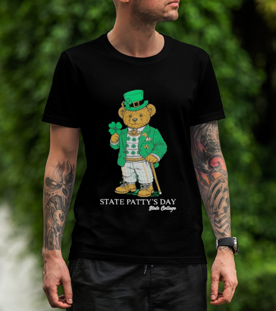 State Patty's Day State College Irish Bear Holiday T-Shirt