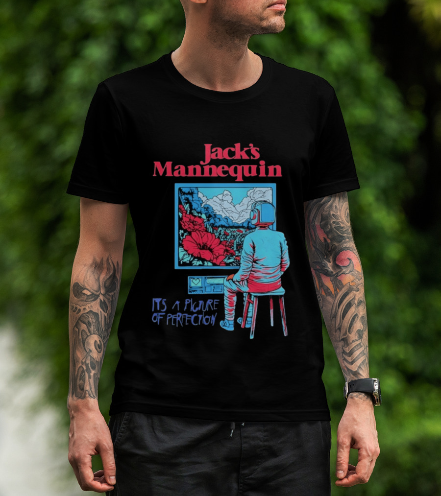 Jack's Mannequin It's A Picture Of Perfection Vibrant Robot Art Scene T-Shirt