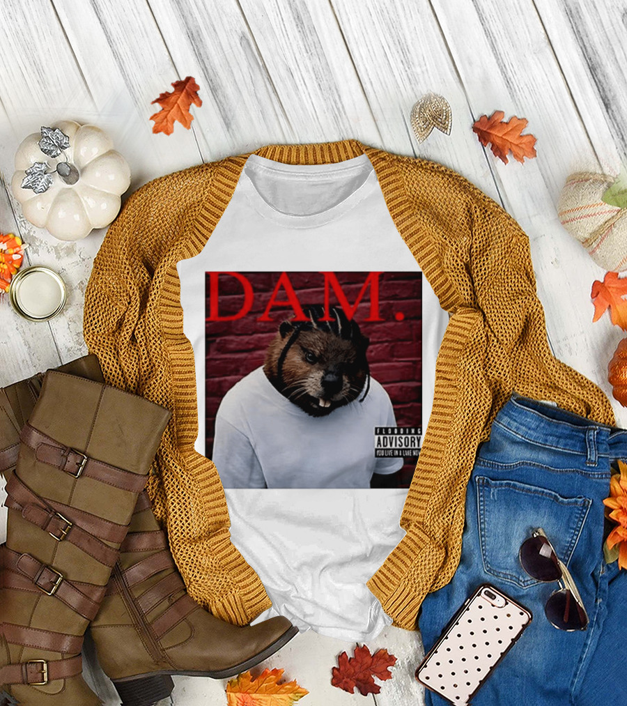 DAM Beavrick Logmar Flooding You Live in a Lake New T-Shirt