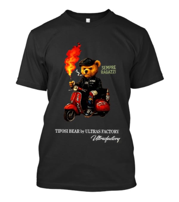 Tifosi Bear Vespa Scooter Ultras Factory Fan With Flare T-Shirt