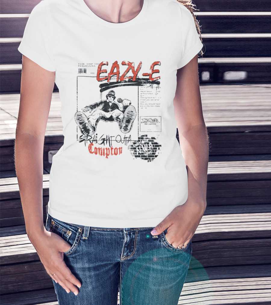 Eazy E Straight Outta Compton NWA Hip Hop Thugsta The Ruthless Villain T-Shirt