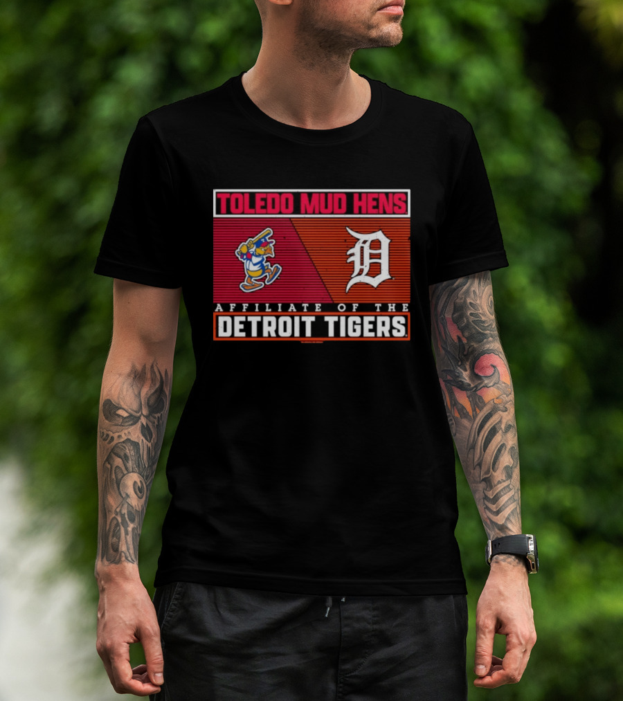 Toledo Mud Hens Detroit Tigers Affiliate Baseball Team Logo Retro Cartoon Bird T-Shirt