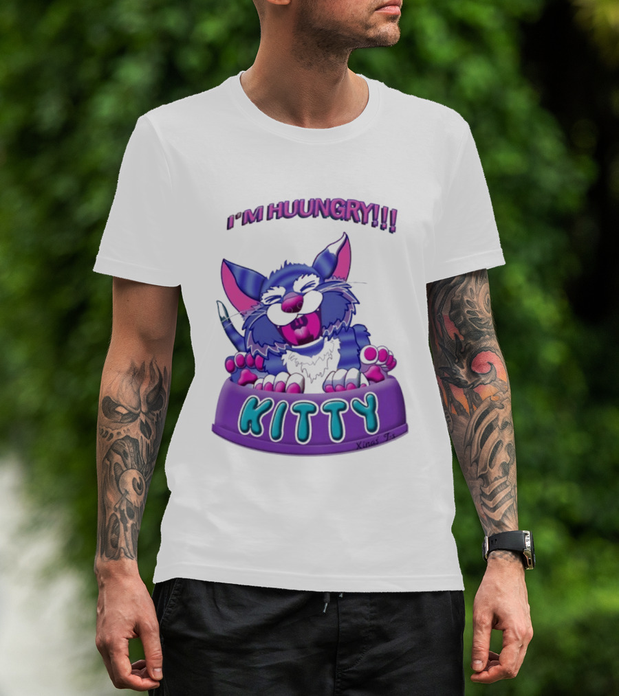 I'm Huungry Kitty Cartoon T-Shirt