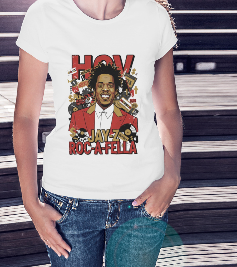 Jay Z Roc A Fella HOV Brooklyn Music Collage T-Shirt