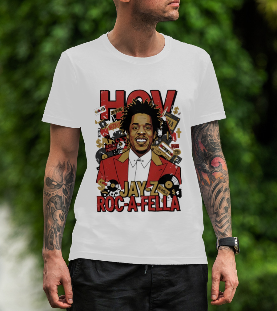 Jay Z Roc A Fella HOV Brooklyn Music Collage T-Shirt