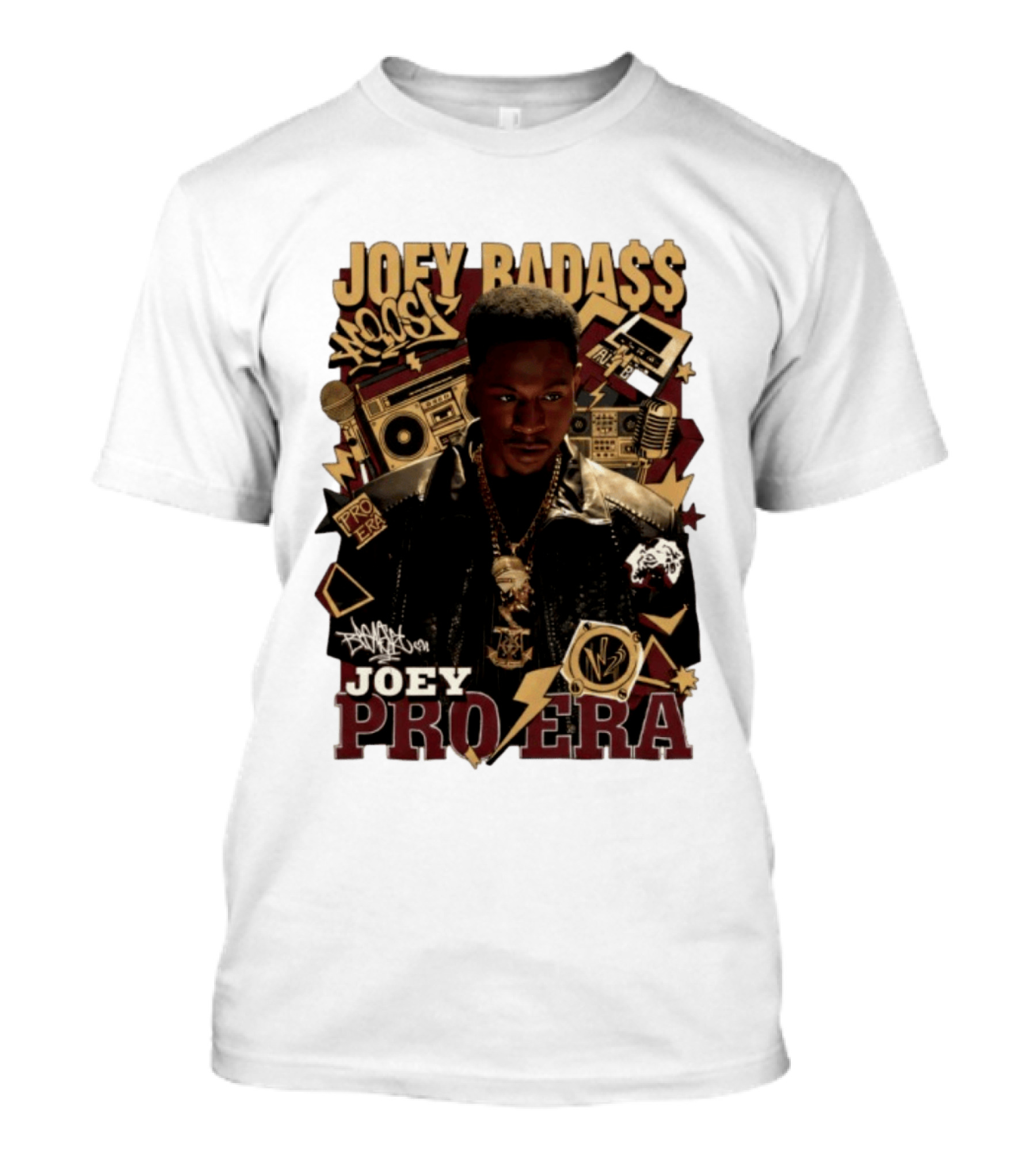 Joey Badass Pro Era Hip Hop Retro Style Collage T-Shirt