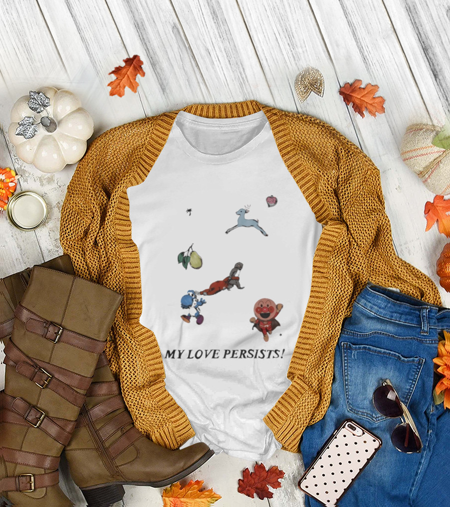 Monkey Punch Anpanman Yoshi My Love Persists Deer Fruit T-Shirt