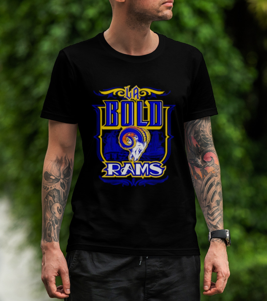 LA Rams Bold Mister Cartoon Los Angeles Rams T-Shirt