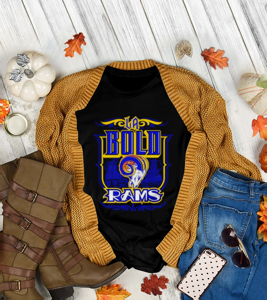LA Rams Bold Mister Cartoon Los Angeles Rams T-Shirt