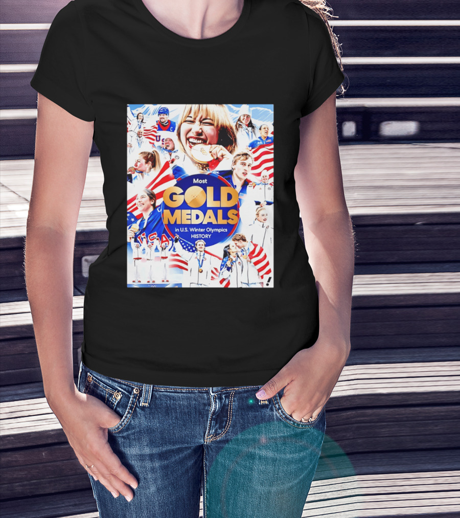 Most Gold Medals In U.S. Winter Olympics History 2026 T-Shirt