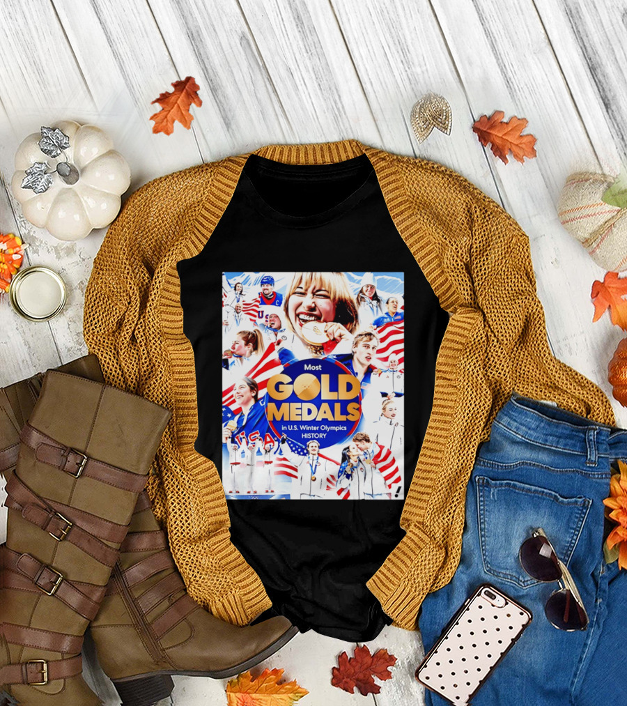 Most Gold Medals in U.S. Winter Olympics History 2026 T-Shirt