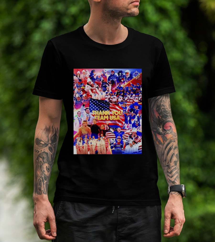 Thank You Team USA Gold Medals U.S Winter Olympics History 2026 T-Shirt