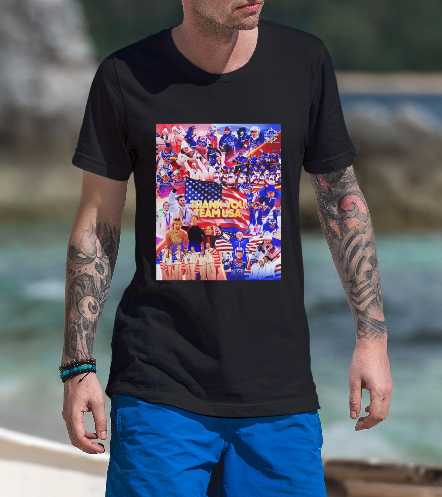 Thank You Team USA Gold Medals U.S Winter Olympics History 2026 T-Shirt
