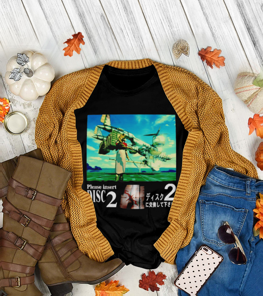 Please Insert Disc 2 Retro Anime Video Game Aesthetic T-Shirt