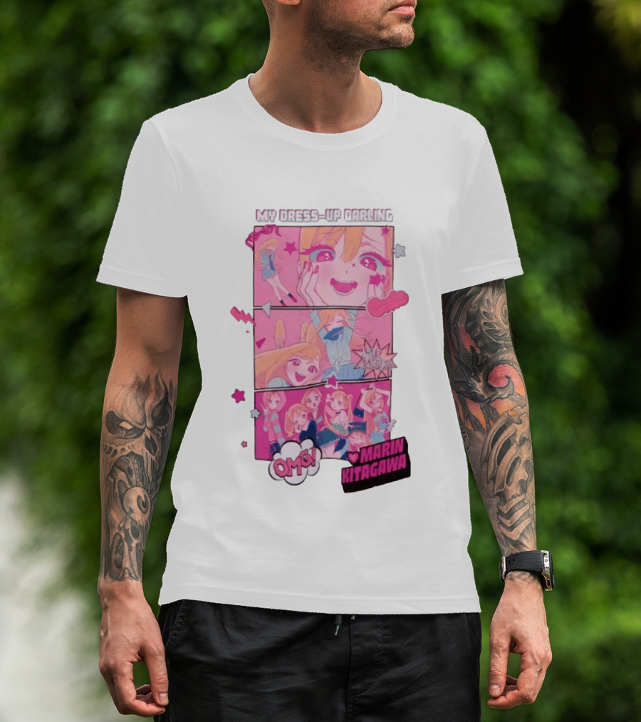OMG Marin Kitagawa My Dress Up Darling Manga Panels T-Shirt