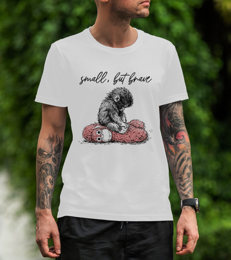 Small But Brave Punch Baby Monkey Overpowers Red Creature T-Shirt