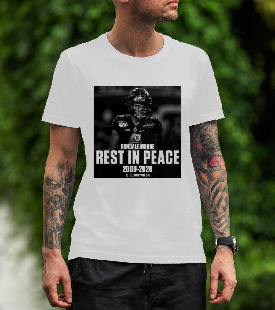 Rondale Moore RIP 2000 2026 Football Tribute Purdue Spieler T-Shirt