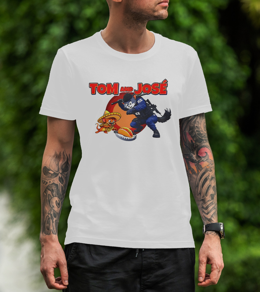 Tom And José ICE Chase Fiesta Hat Taco Moon T-Shirt
