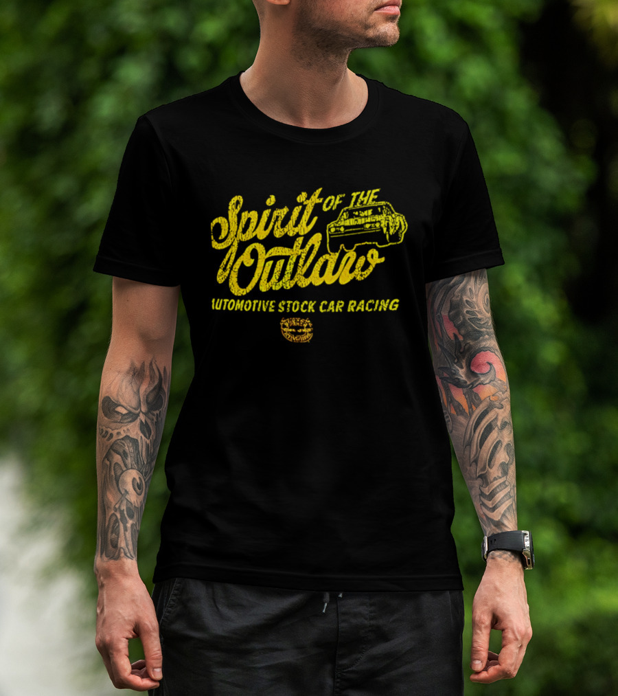 Spirit Of The Outlaw Automotive Stock Car Racing T-Shirt