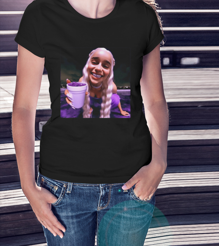 Nicolas Vans Emilia Clarke Daenerys Targaryen Grills And Purple Drink T-Shirt