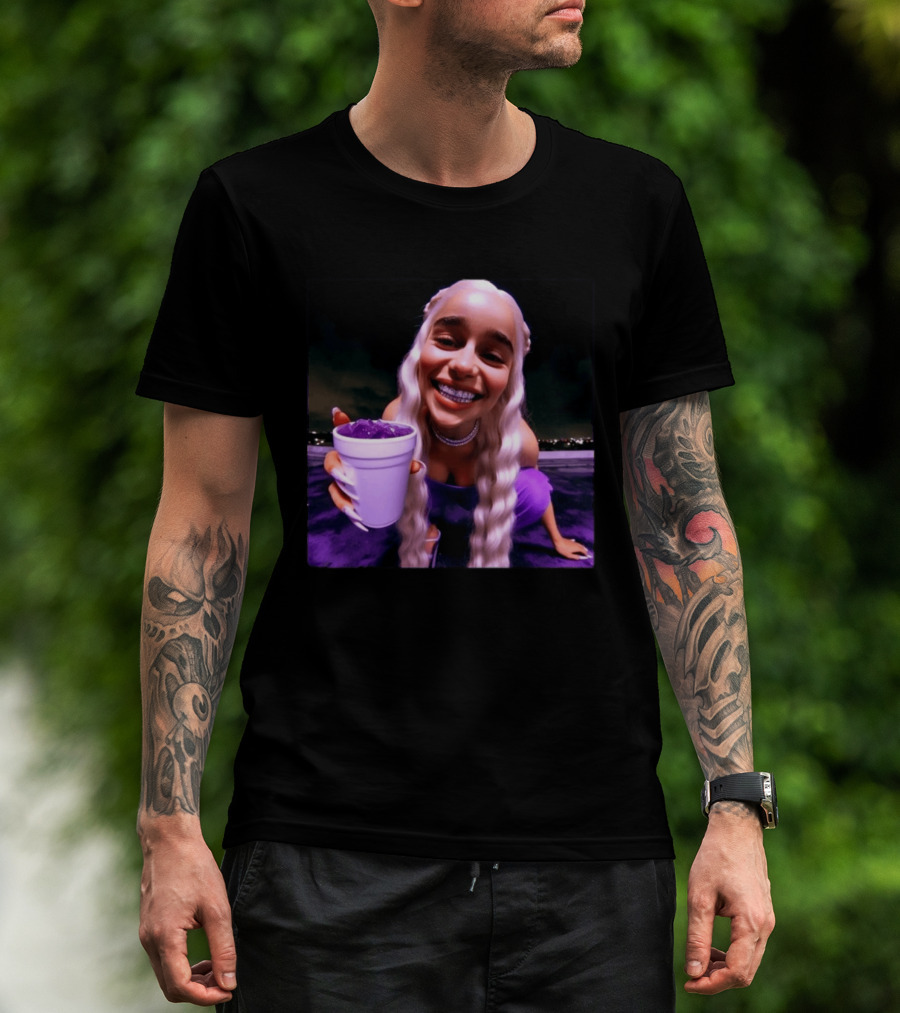 Nicolas Vans Emilia Clarke Daenerys Targaryen Grills And Purple Drink T-Shirt