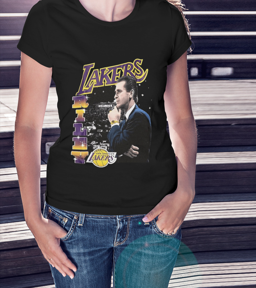 Los Angeles Lakers Pat Riley Hollywood Coach 1981 1990 T-Shirt